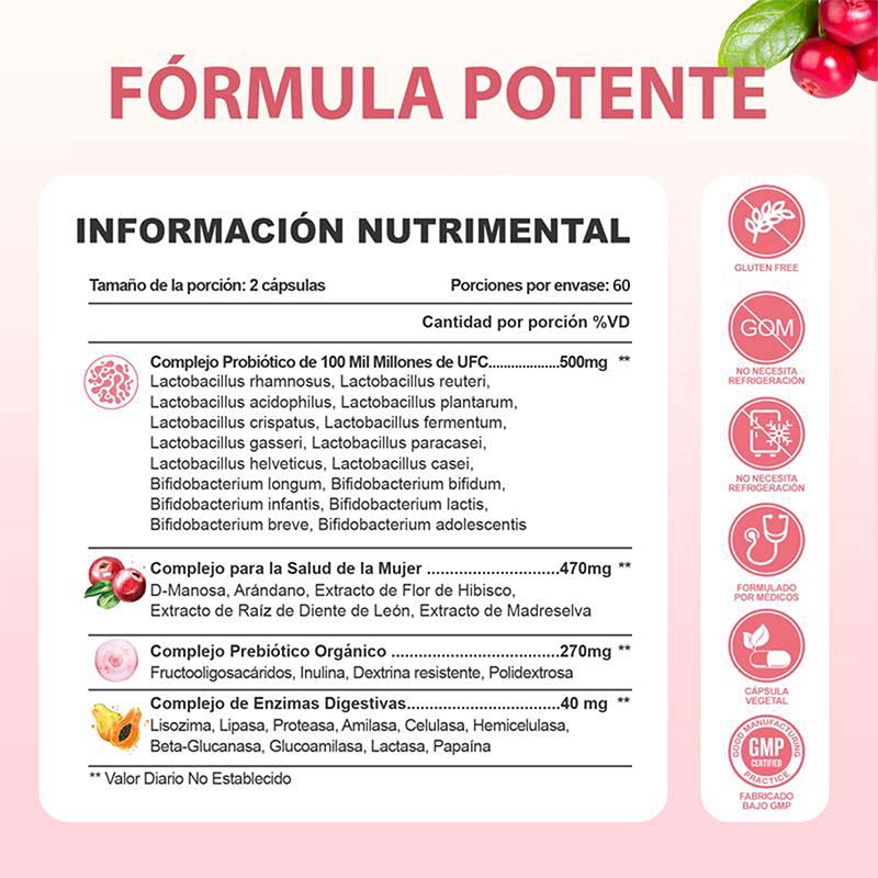 Cápsulas PROBIOTICOS MUJER: ap - Probiotics Women Health reseña y precio